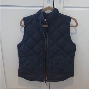 J.Crew navy blue puffer vest